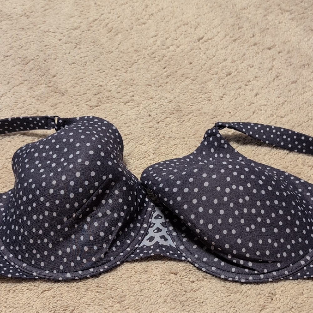 Olga Dark and Light Polka Dot Bra